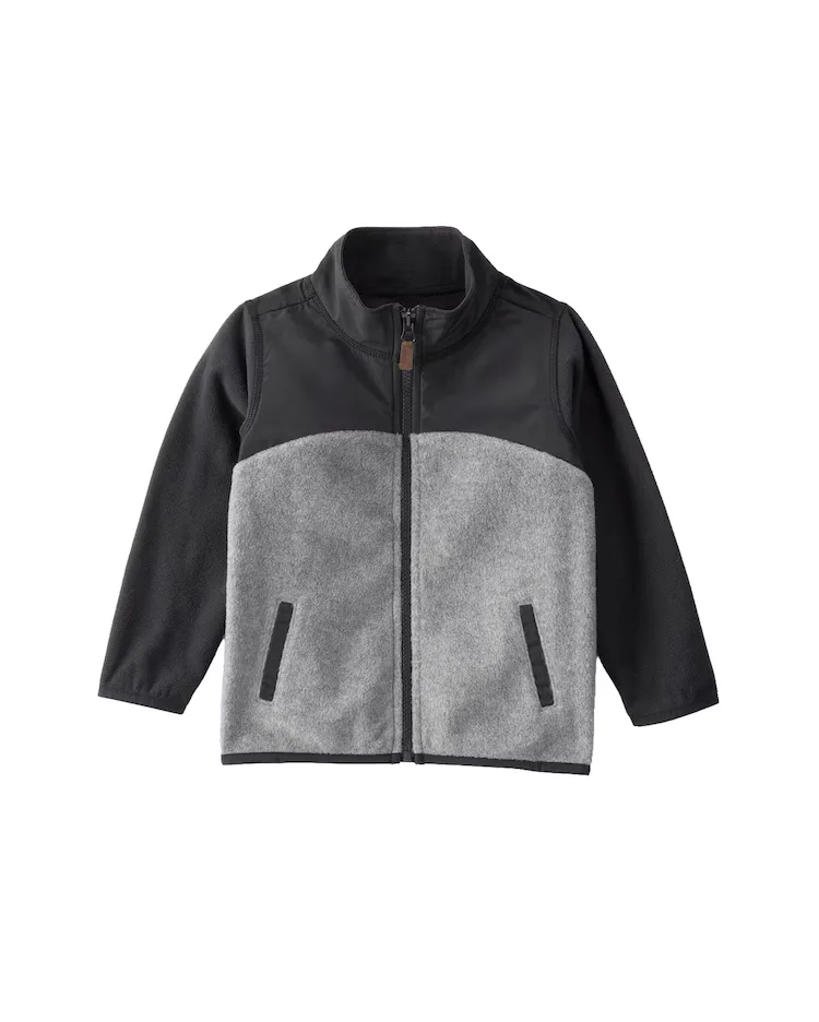 Jaqueta infantil com fleece - multicor | Carter's