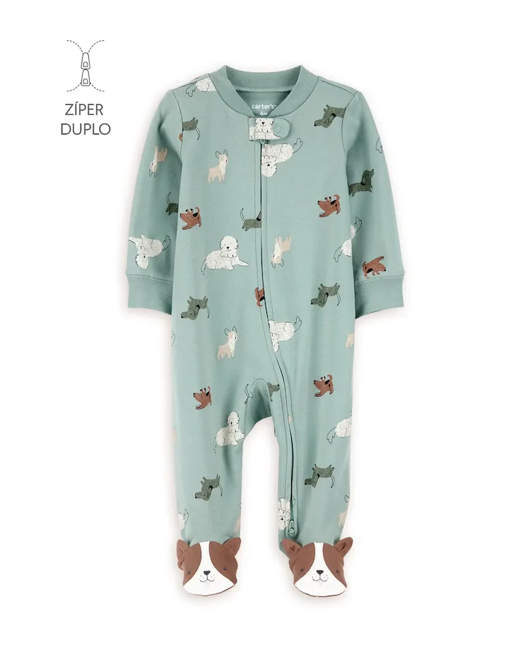 Macacão Carter's bebê menino com pezinho estampado